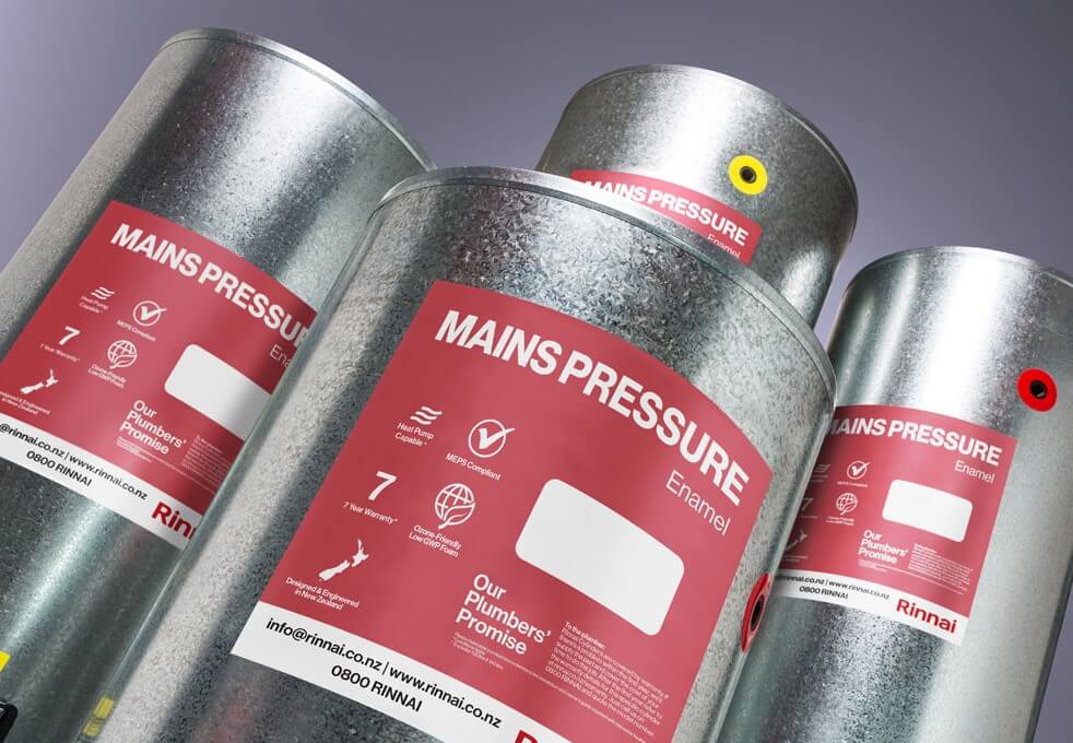 Rinnai Mains Pressure Enamel Hot Water Cylinders