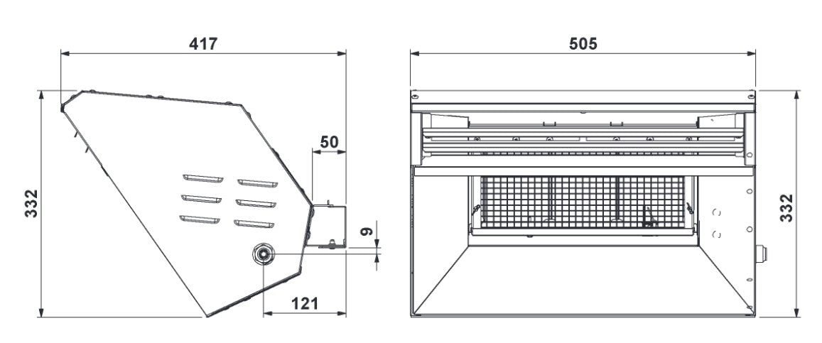 Rinnai Outdoor Super Ray Dimensions