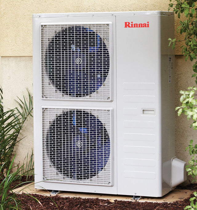 Heat pump outside unit - size varies according to the size of the system.