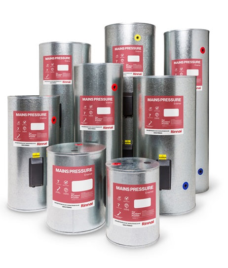 Rinnai Mains Pressure Enamel Hot Water Cylinders