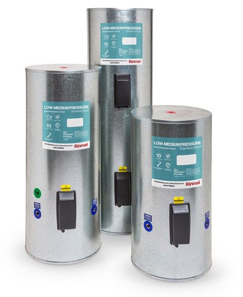 Rinnai Low Medium Pressure Stainless Steel Hot Water Cylinders