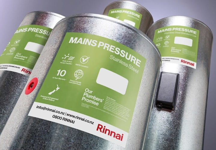 Rinnai Mains Pressure Stainless Steel Hot Water Cylinders