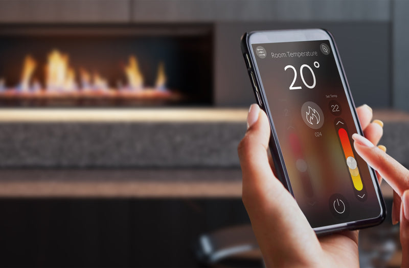 Gas fireplace Wi-Fi module