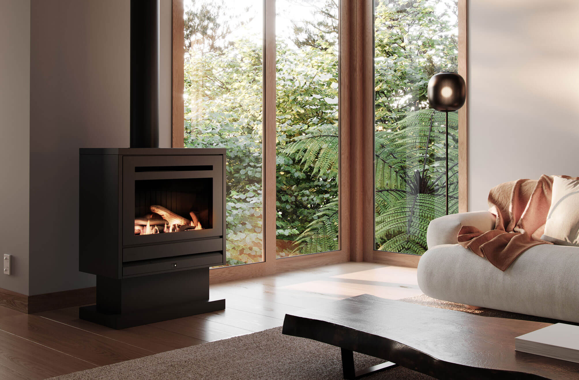 Novo Freestanding Gas Fire