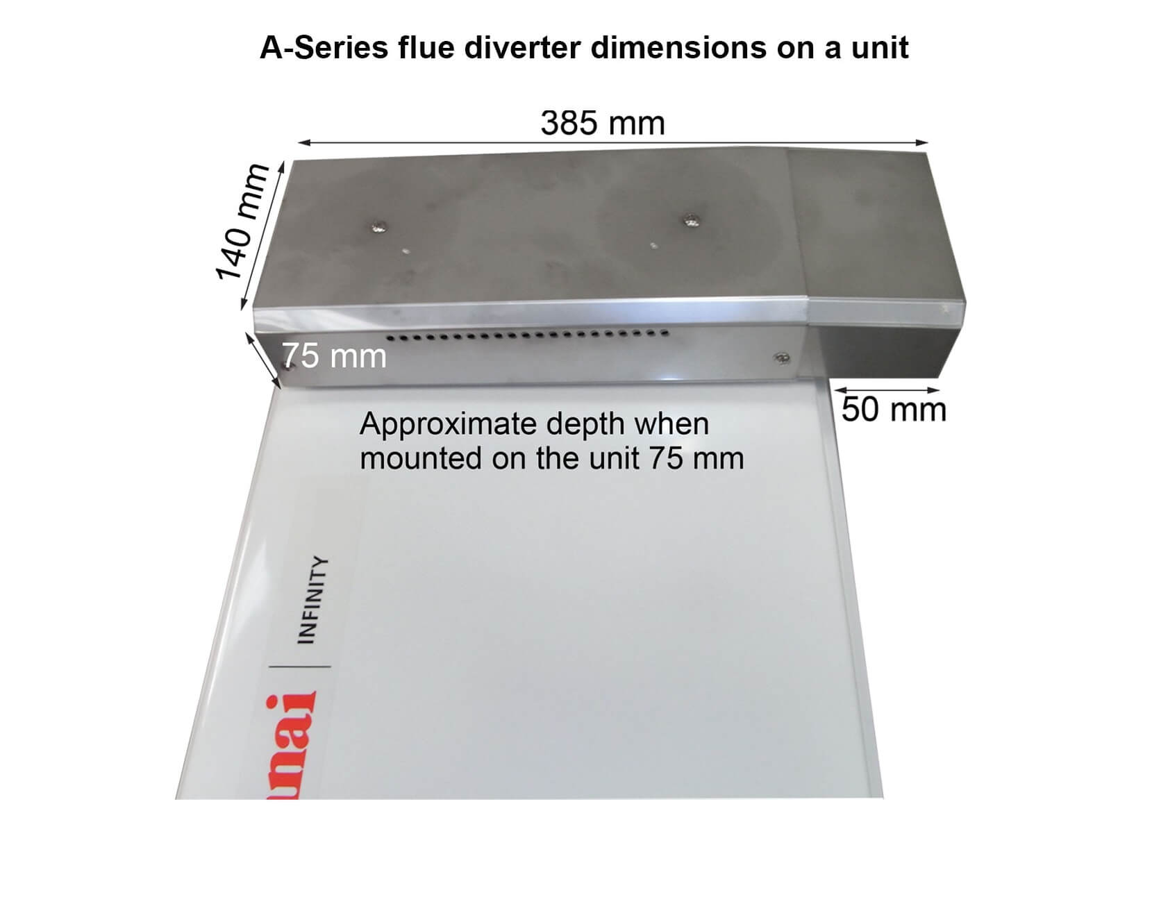 Sideways flue diverter